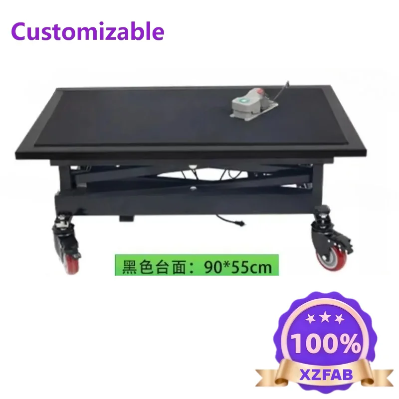 Factory Direct 2026 Electro-hydraulic Mobile 180kg Load-bearing Scissor Lift Table Interior Decoration Artifact