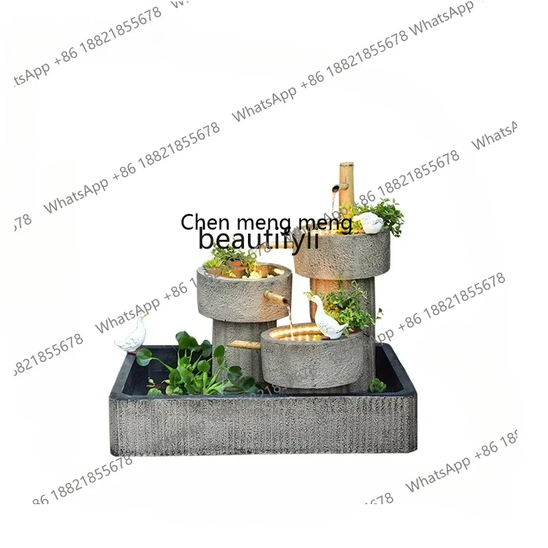 

X Living room entrance balcony office running water ornament, fish tank circulating water high-end decorative floor water featu