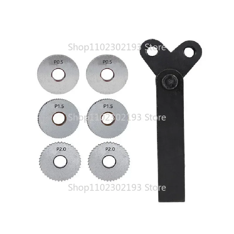 

Dual Wheel Knurling Tool Kit 7pcs Pitch 0.5mm 1mm 2mm Lathe Cutter Wheel Knurling Tool Set