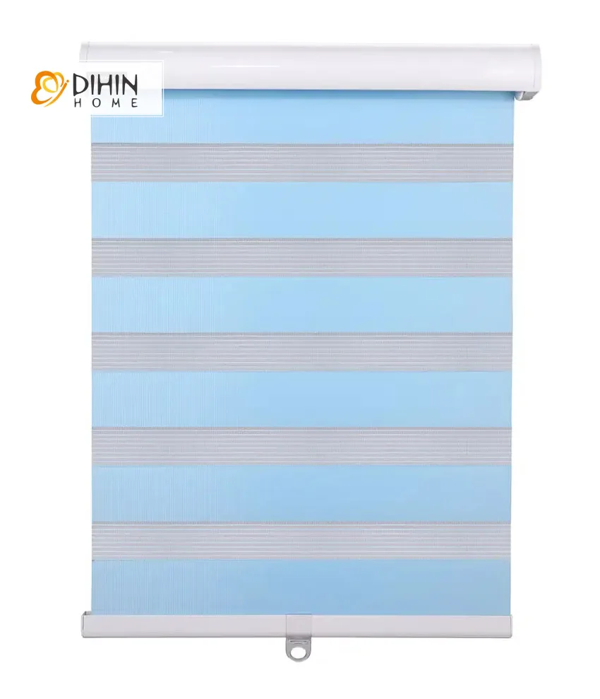 DIHIN HOME Modern Canadian USA Cordless Zebra Blinds Day and Night Roller Blackout Spring System Roller Blinds Window Shades