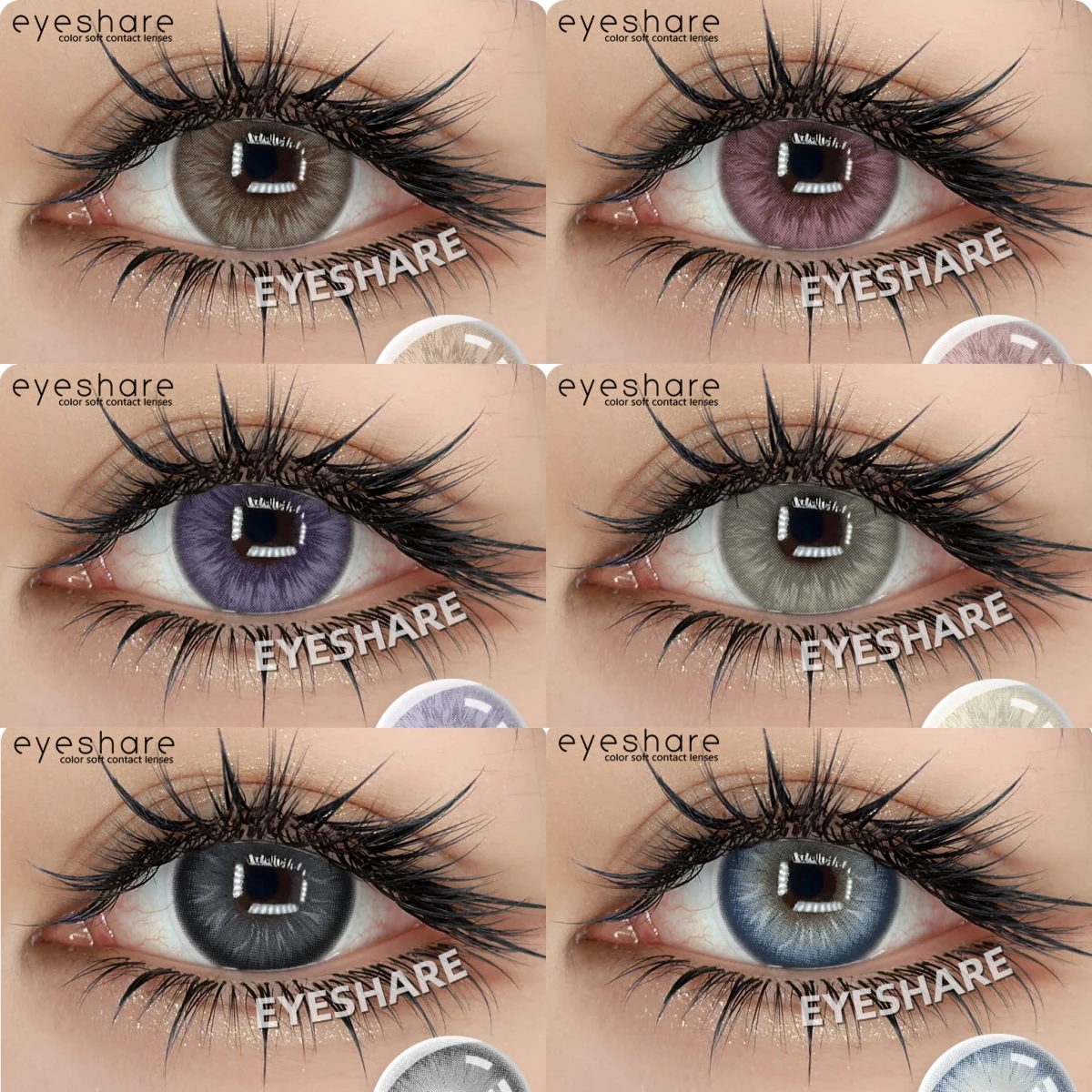 EYESHARE Neue farbige Kontaktlinsen für Augen, braune Augenlinsen, rosa Kontakt, modische blaue Linsen, jährliche koreanische graue Pupillenkontakt