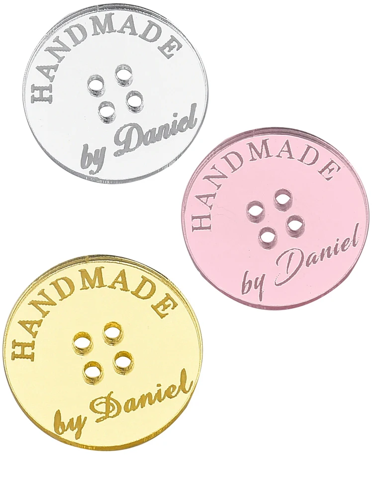 Étiquettes de Vêtements en Acrylique Gravées Personnalisées, Accessoires de Vêtements Personnalisés, FZFL04