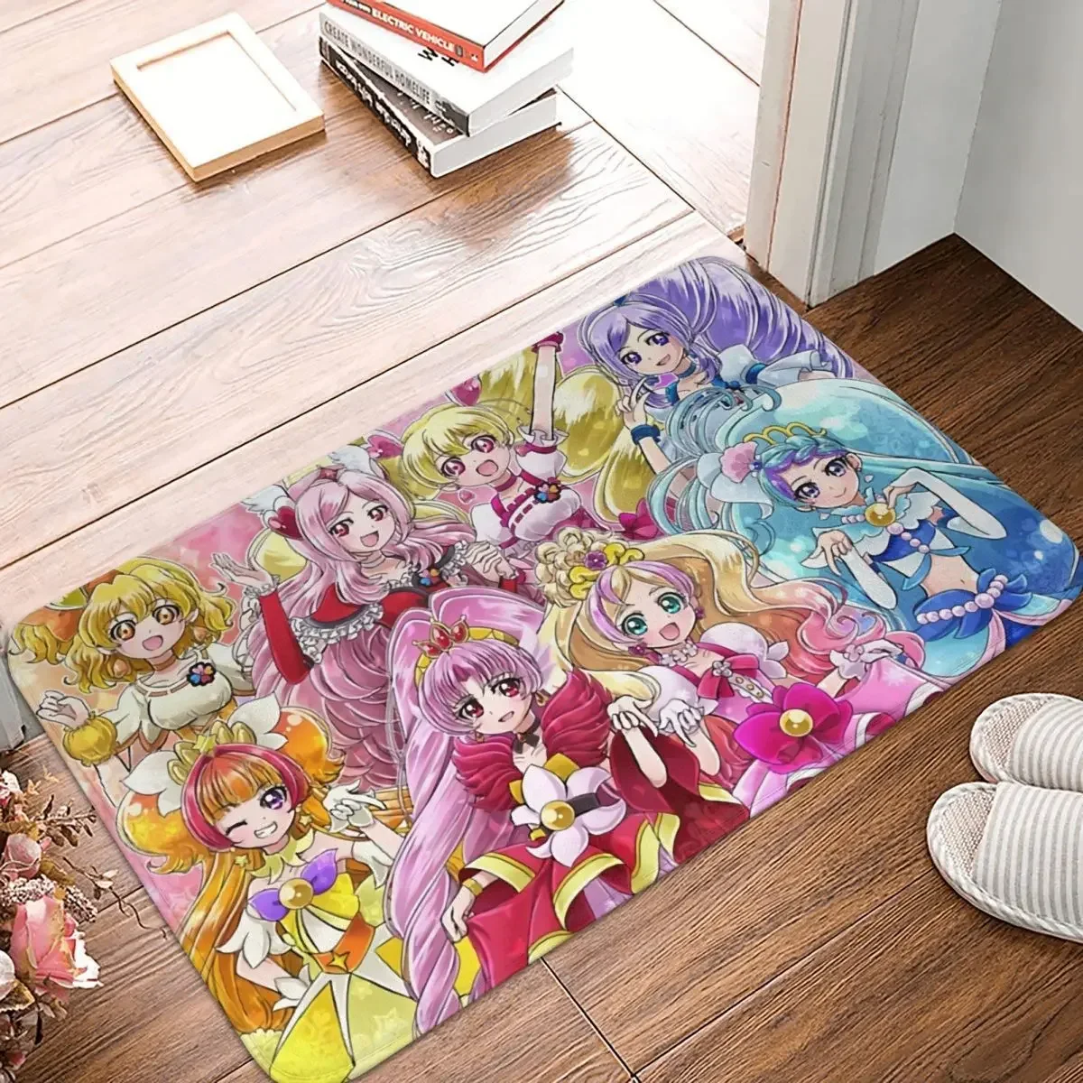 Pretty Cure Precure Princess Anime Non-slip Doormat Fresh All Star Carpet Living Room Bedroom Mat Prayer Home Decorative