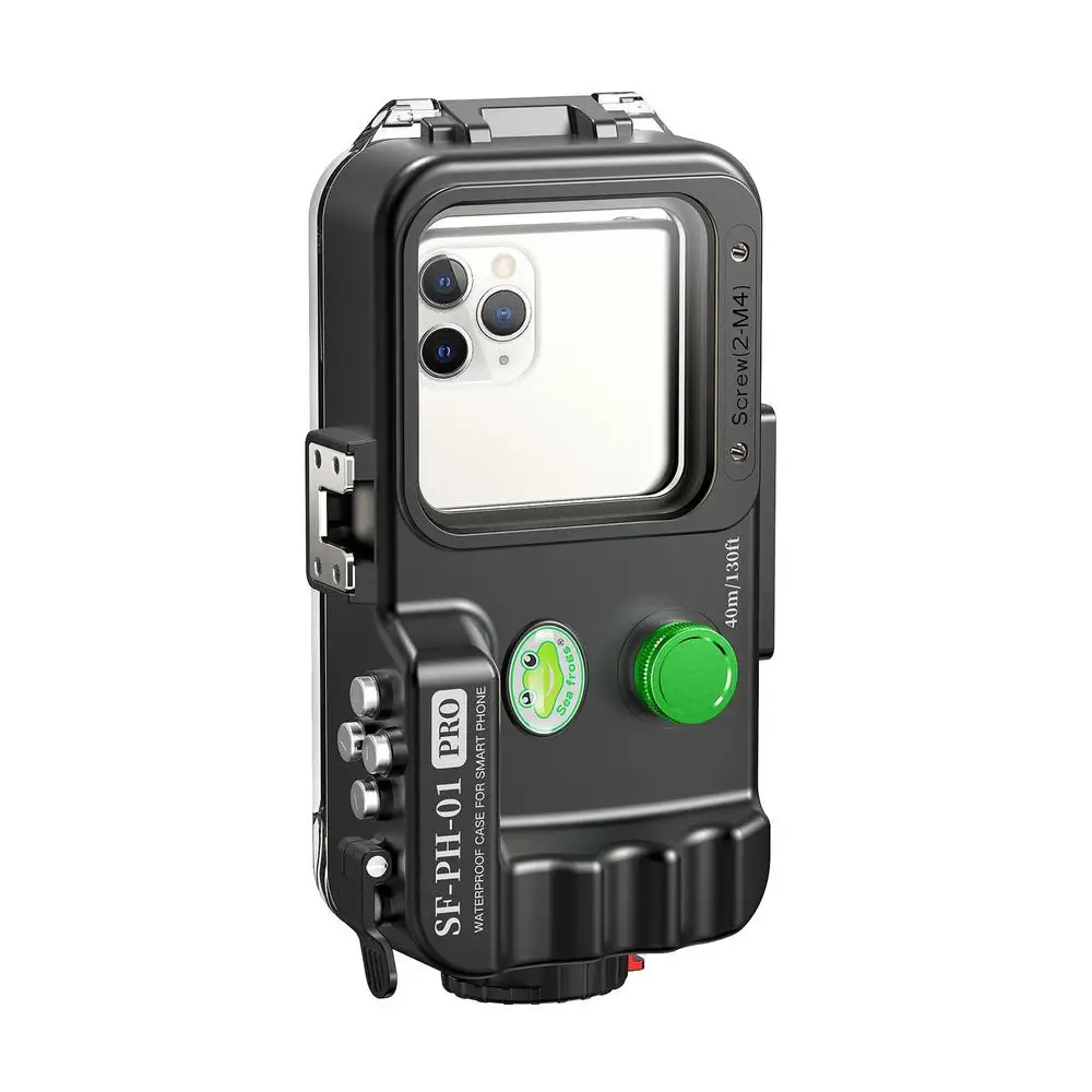 Searogs SF-PH-01 Pro 40 متر/130 قدم تحت الماء الإسكان مقاوم للماء جراب هاتف آيفون 14 سامسونج S21 S22 هواوي Andriod