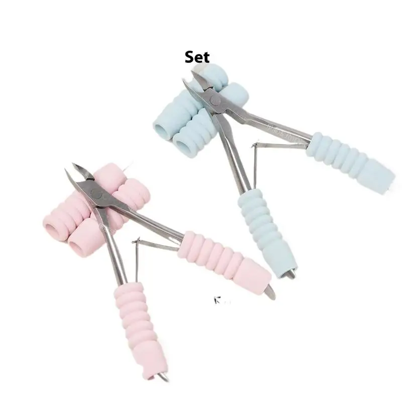 6Pcs Nail Art Protective Sleeve Dead Skin Scissor Hand Cap Nipper Cover For Nail Cuticle Scissors Manicure Pedicure Tools Kit