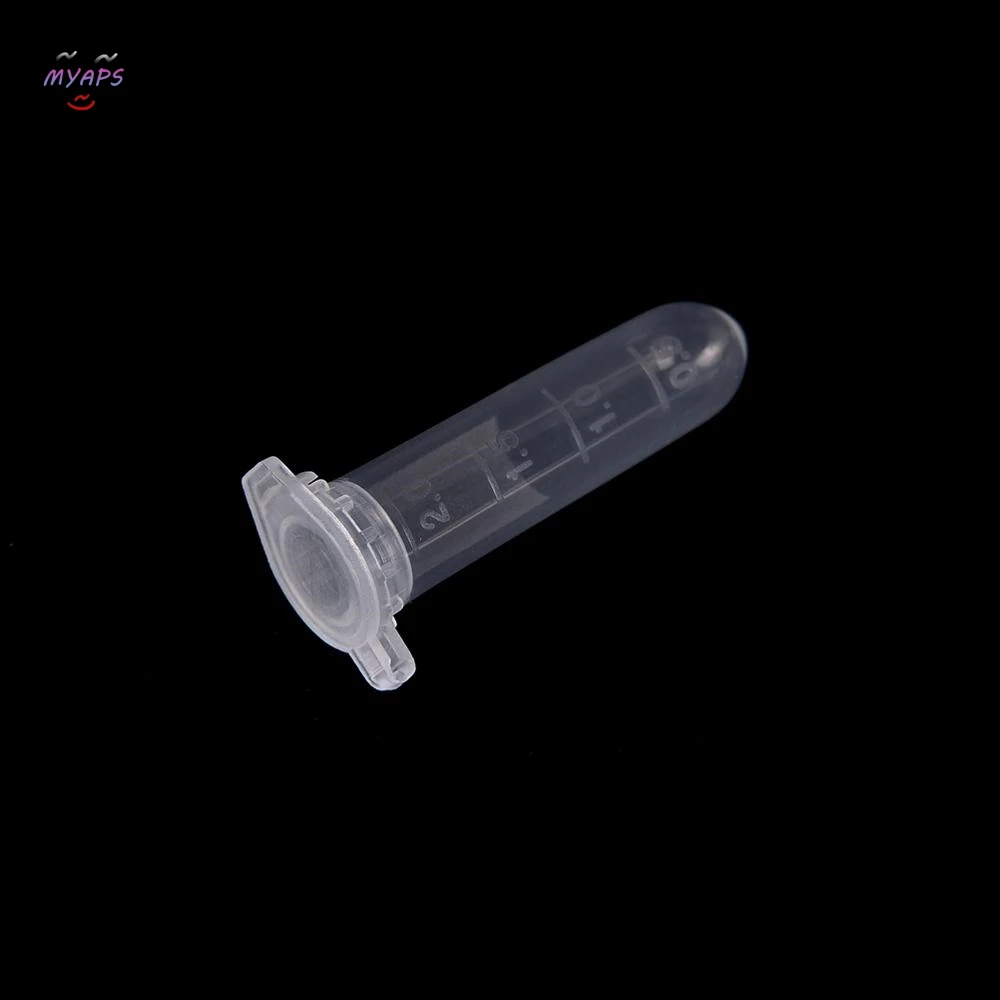 100pcs 2ml Micro Centrifuge Tube Vial Clear Plastic Vials Container Snap Cap