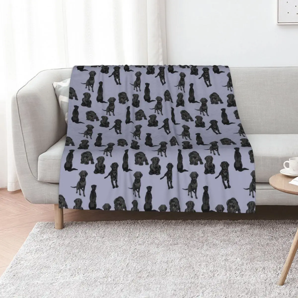 black labrador Throw Blanket Ultra Plush Cozy Blanket for Napping Sleeping