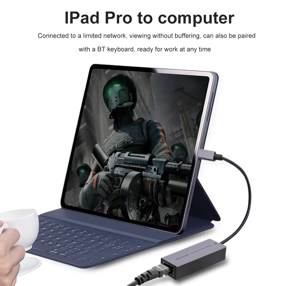 

USB Network Adapter 2.5G 2500Mbps USB Gigabit Ethernet Adapter High Speed Drive Free Plug and Play for Desktop PC Laptop