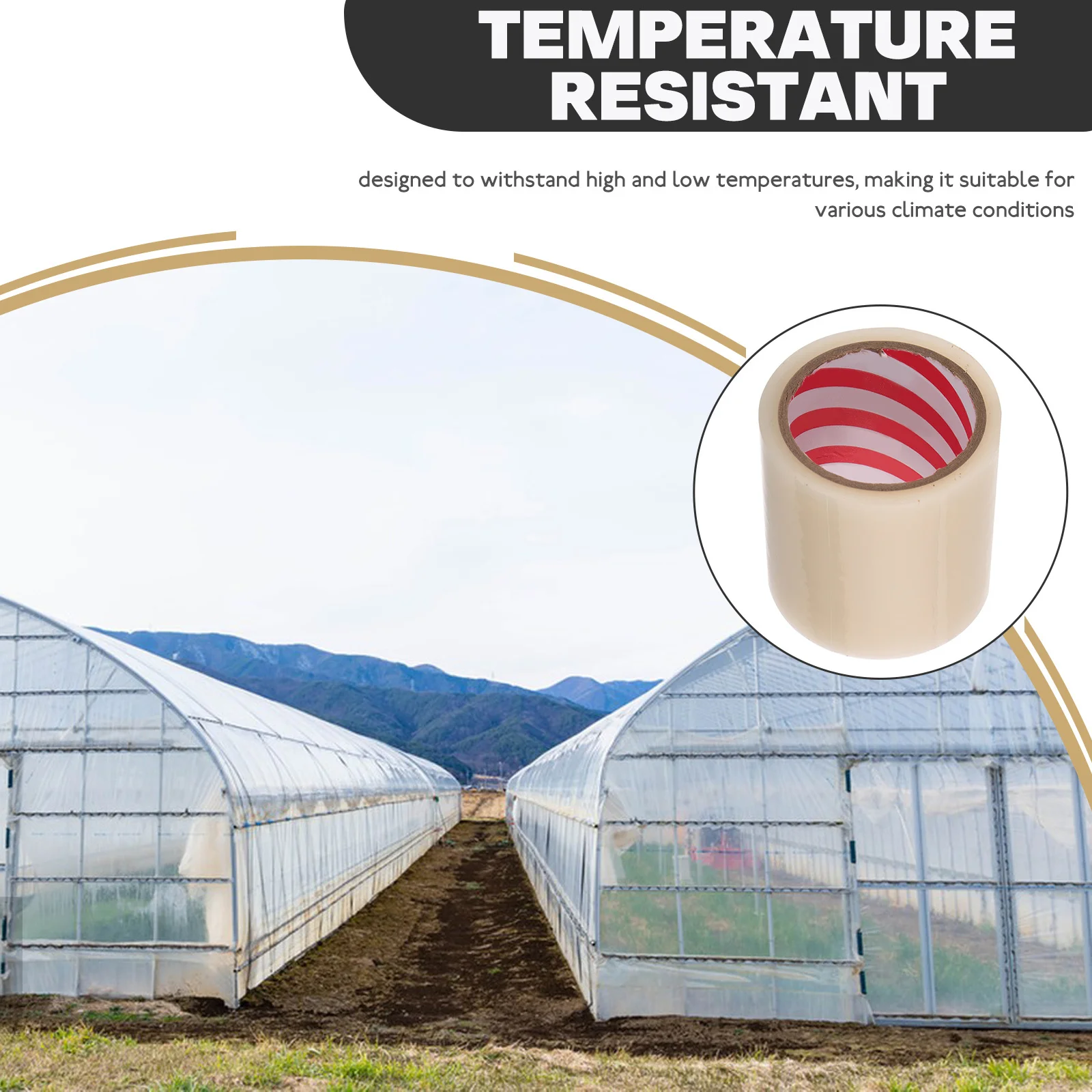 شريط إصلاح الدفيئة سميك مادة البولي ايثيلين مقاومة للحرارة واسعة طويلة غطاء فيلم الختم التصحيح شريط الدفيئة