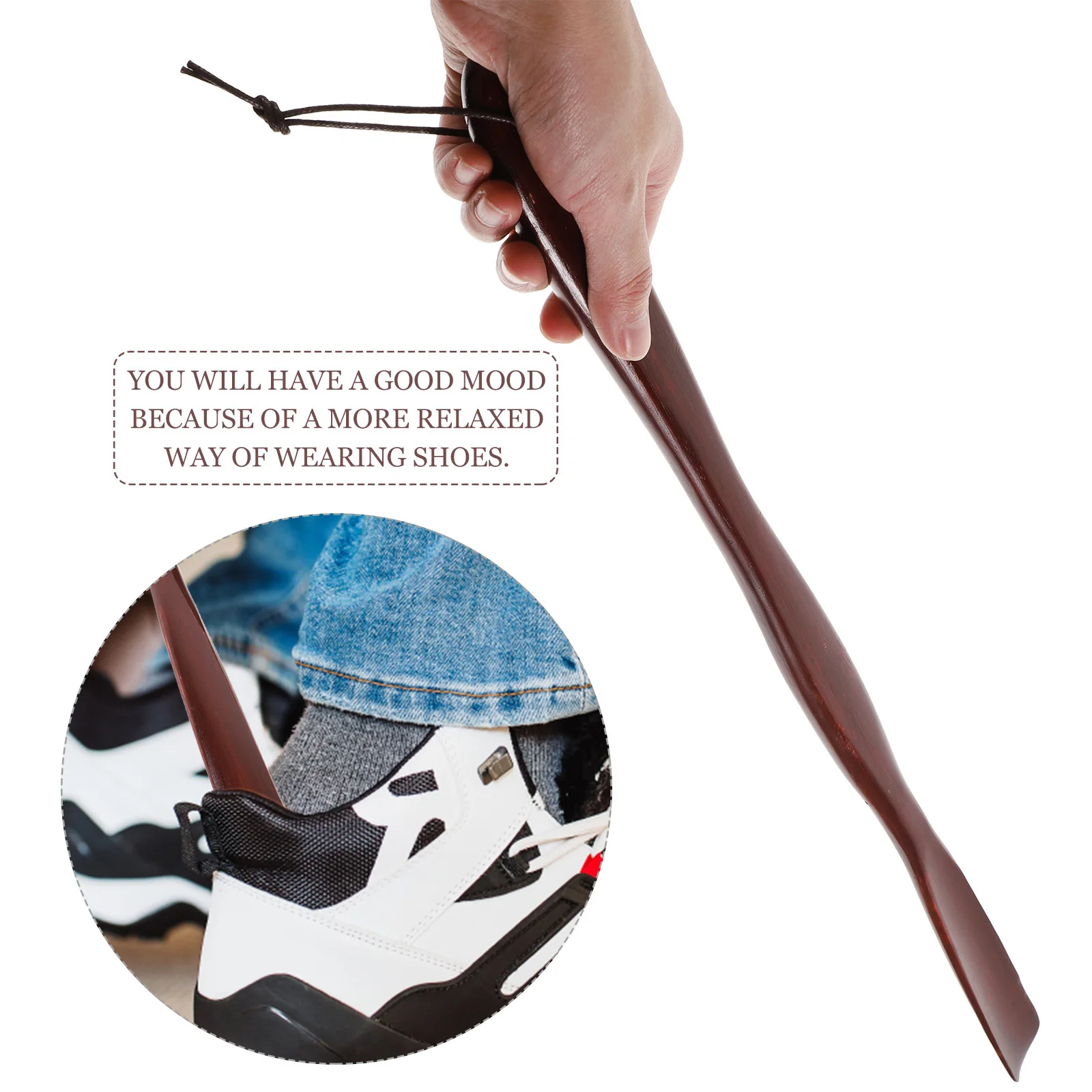 ملعقة خشبية لقرن الحذاء، رافعة شديدة التحمل، مقبض طويل، أبواق أحذية منزلية محمولة للسفر، عصا مفيدة خفيفة الوزن وصغيرة الحجم