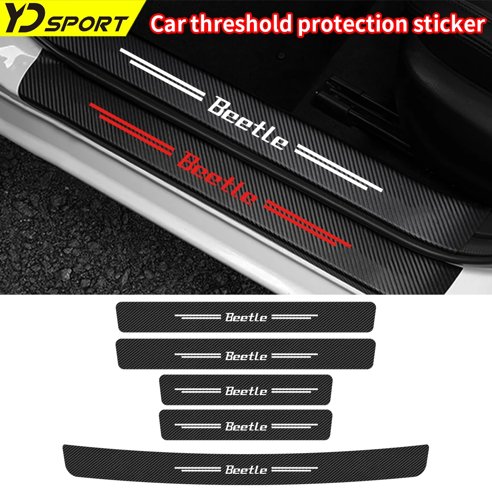 

Car Door Sill Carbon Fiber Sticker Trunk Threshold Side Anti Scratch Tape Decal Sticker For VW Beetle Accessories car supplies