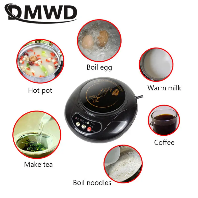 Mini Induction Cooker 2 Gears Firepower Adjustable Fast Heating Stove keep Warm Hotpot Cooker Teapot Noodles Boiler For Travel