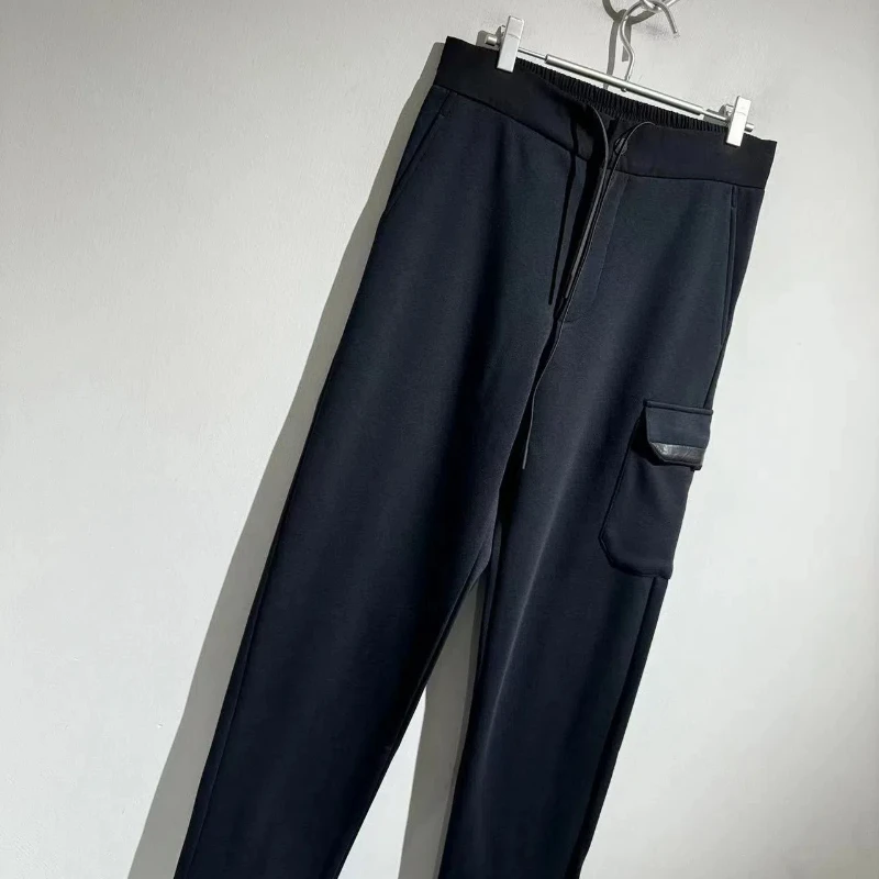 24AW LO New Casual Versatile Simple Wide Leg Sweatpants Men's Clothing Winter Mens Winters Clothes Y2k