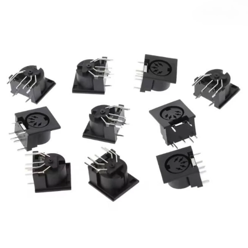 DS terminal connector DS-5-01C black large square 5 core 7-foot horizontal socket 5PIN pin DIN female seat