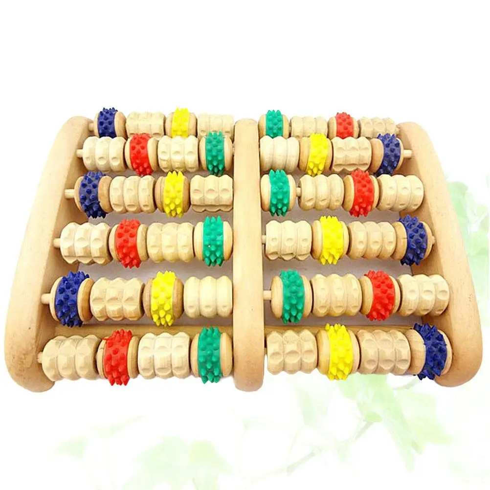 

Foot Massager Roller Device for People Feet Wheel Relaxation Baby Toy Wooden Massage Tool