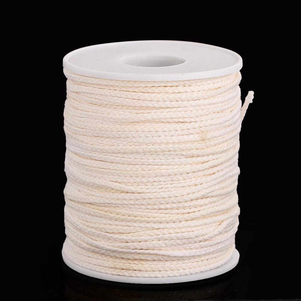 

61m 24-Strand Cotton Candle Wick Cord DIY Braided Candle Making Supply for Handmade Aromatherapy Wax Craft Projects Home Decor