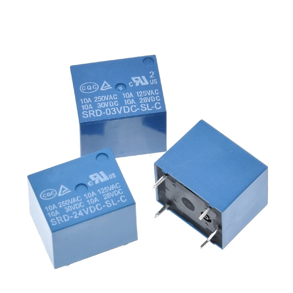 TZT Relays SRD-03VDC-SL-C SRD-05VDC-SL-C SRD-06VDC-SL-C SRD-09VDC-SL-C SRD-12VDC-SL-C 3V 5V 6V 9V 12V 24V 48V 10A 250VAC 5PIN