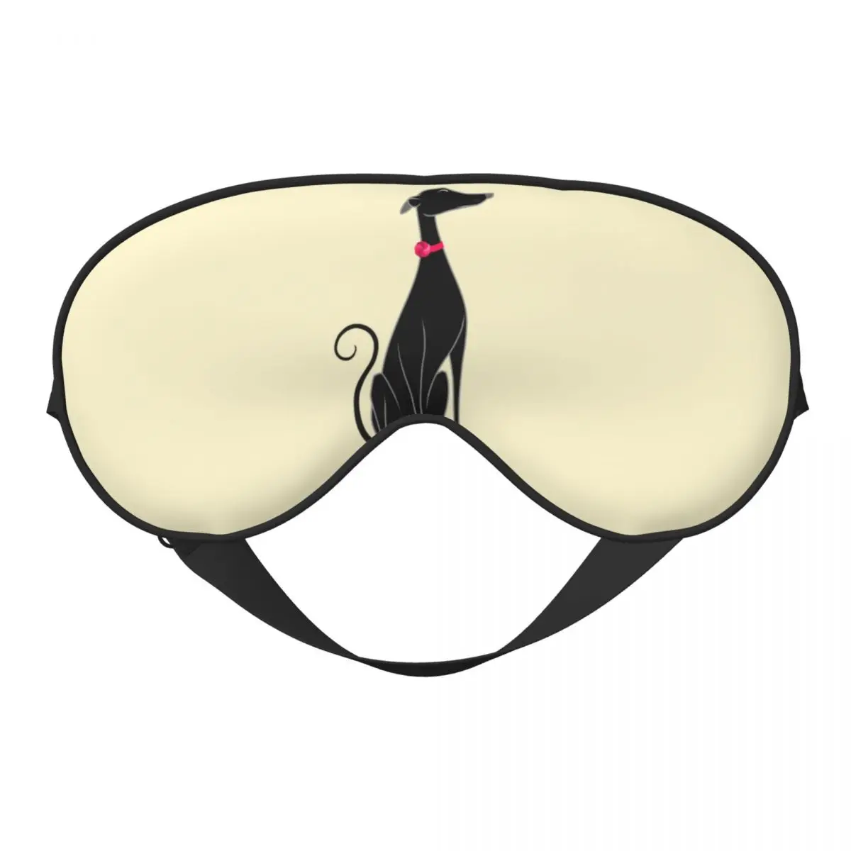 Máscaras de ojos de viaje suaves Snooty personalizadas, venda de doble cara, ajustable, galgo, Whippet, perro, bloqueador, parche ocular ligero para oficina