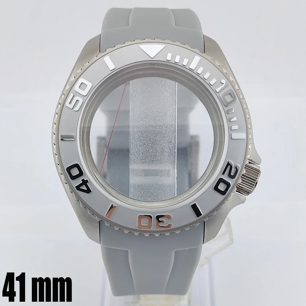 

41 мм, Skx007, искусственная нержавеющая сталь, модель NH35 чехол SKX007 SKX009, винт в виде короны, инкрустированный сапфировым стеклом, искусственное стекло, подходит для движения NH36/NH35