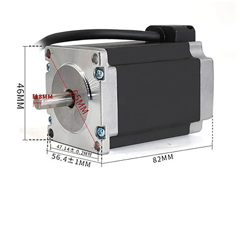 Nema 23 Stepper Motor 57HS22 Torque 2.3N.M Shaft Diameter 8mm Single Output Shaft Step Angle 1.8 ° Durable Motor