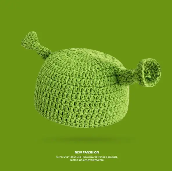 2022 New Balaclava Monster Wool Winter Knitted Devil Hats Halloween Christmas Gifts Winter Warm Green Party Funny Cap Shrek Hat - Image 8