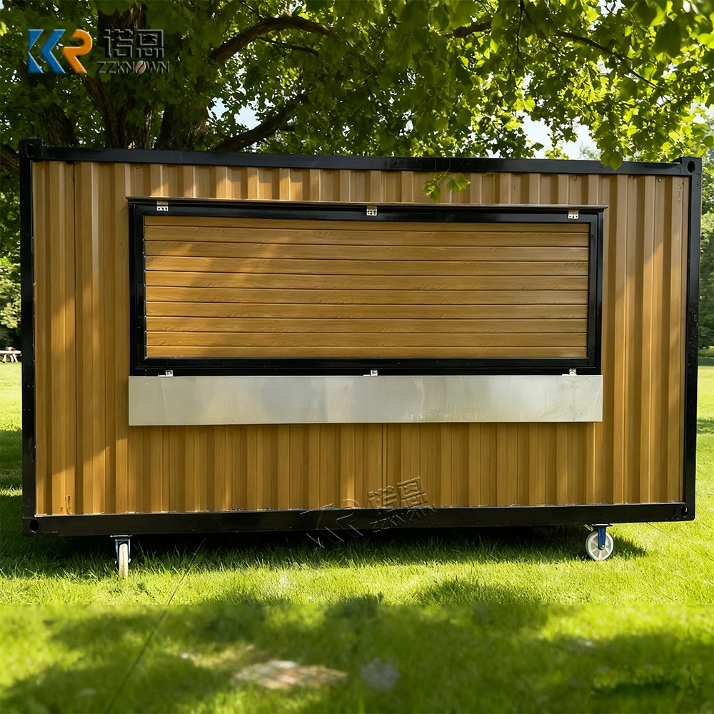 Prefabricated Shipping Container Bar Concession Kiosk Container Cafe Restaurant  with Fully Equipped Kitchen