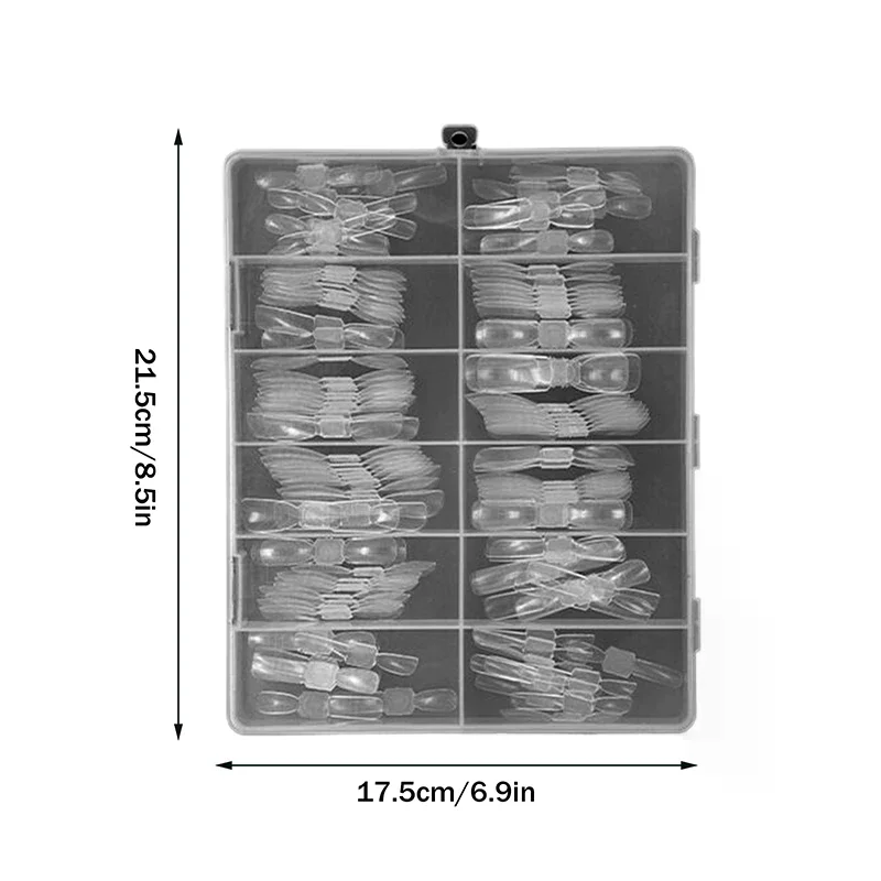 더블 엔디드 네일 듀얼 폼 240개/박스 재사용 가능한 스퀘어 코핀 연장 몰드 젤 빌더 팁 전문가용 살롱 네일 아트