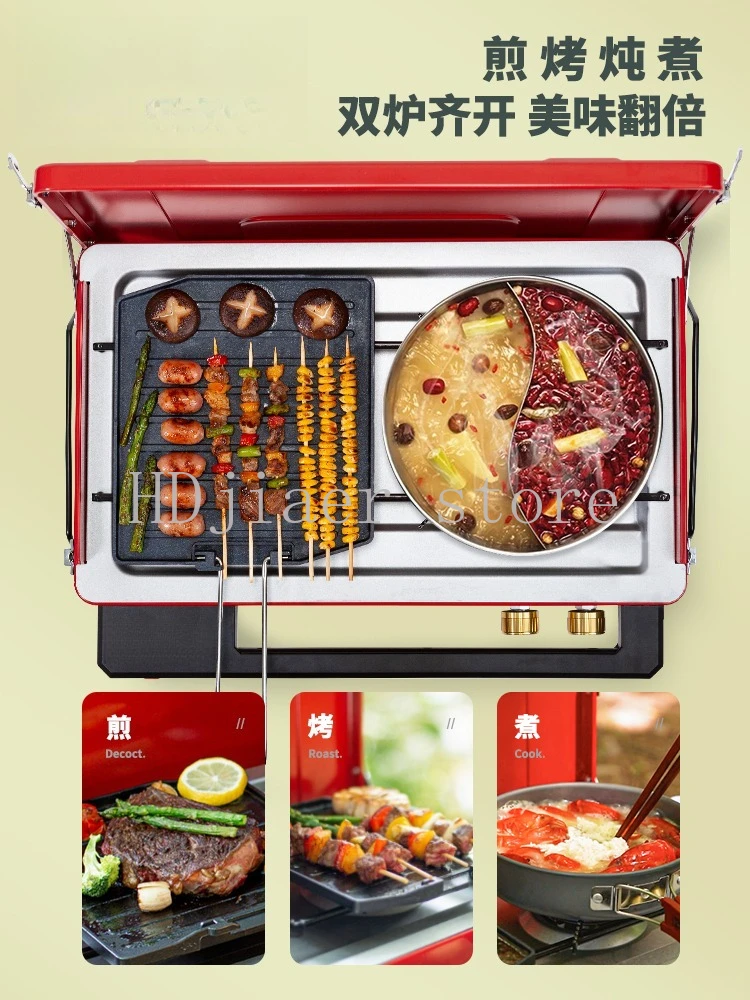 موقد خرطوشة Firefox من النوع المنفصل، موقد غاز محمول خارجي، غاز مقاوم للرياح قوي للغاية