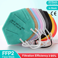 10-100Pcs FFP2 Masks KN95 Face Mask Filter 5Layers Adult kn95 Mascarillas Quirurgicas Homologadas Reusable FFP2 Mask