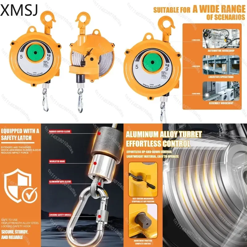 Telescopic Spring Balancer Self Locking Tensioner Industrial Assembly Line Lifter Tower Crane Tool