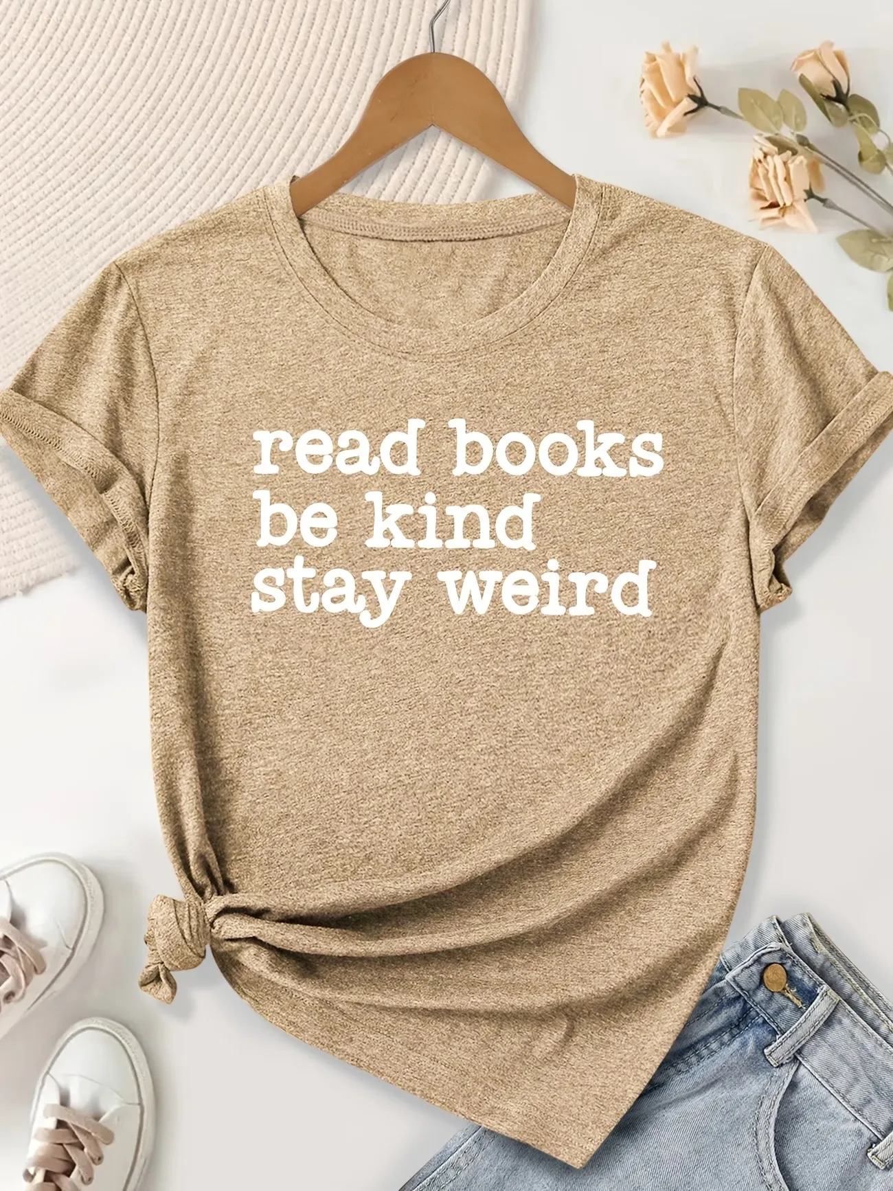 Casual Inspirational Quote Letter Print Graphic T-shirt Women Top Short Sleeve Harajuku T Shirt Women Round Neck Tshirt