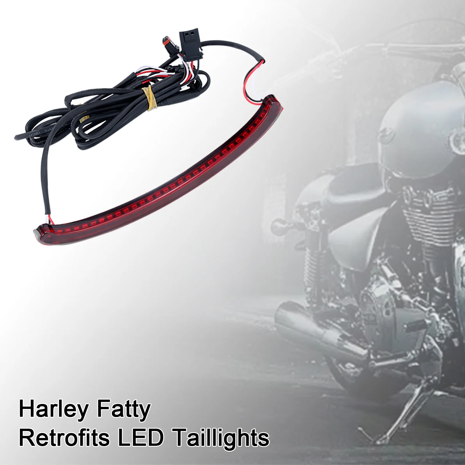 

Motorcycle LED Taillight Bar Rear Fender Brake Light Tail Stop Lamp For Harley Softail Fat Bob FXFB FXFBS 2018-2021