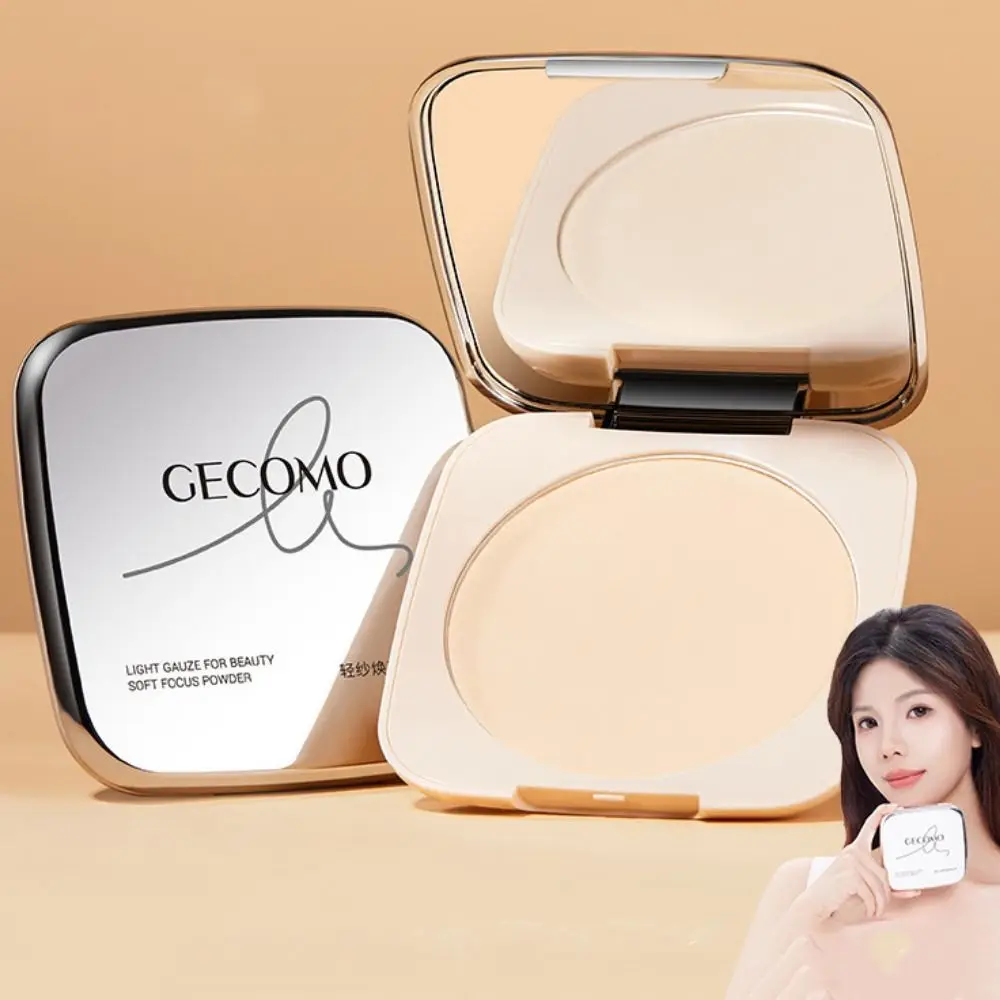 La polvere pressata opaca con messa a fuoco morbida copre le imperfezioni, resistente al sudore, impostazione del trucco, pancake, impermeabile, illumina la polvere