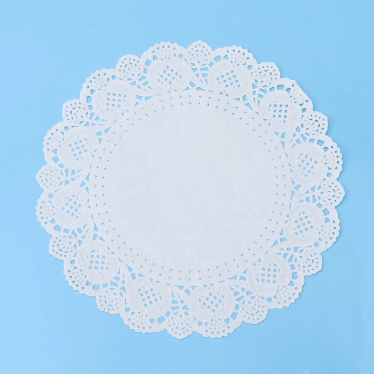 100pcs Disposable Oil-absorbing White Lace Paper Lace Hollow Paper Cake Box Liner Packaging Paper Pad Baking Tools Accessories W
