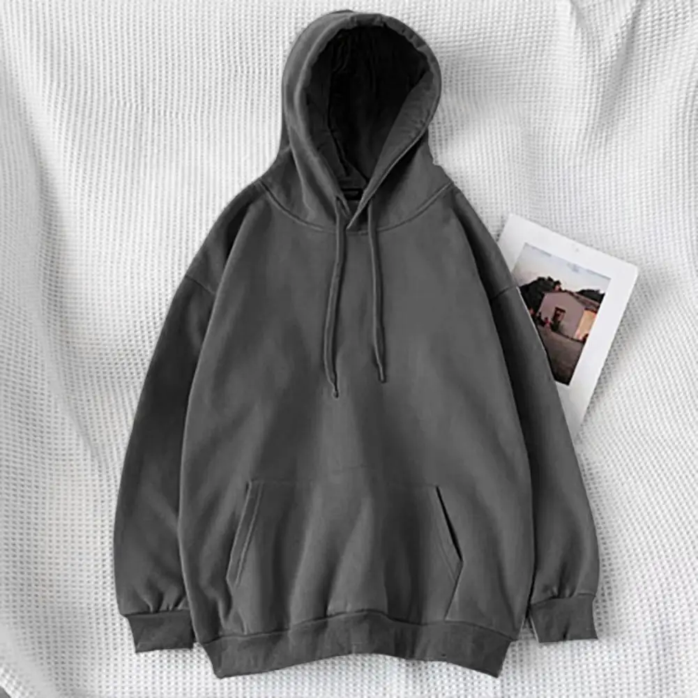 Hooded Sweatshirt Men Women Oversized Hoodie Autumn Winter Long Sleeve Pullover Solid Couple Clothes Boys Grils Casual Hoodies