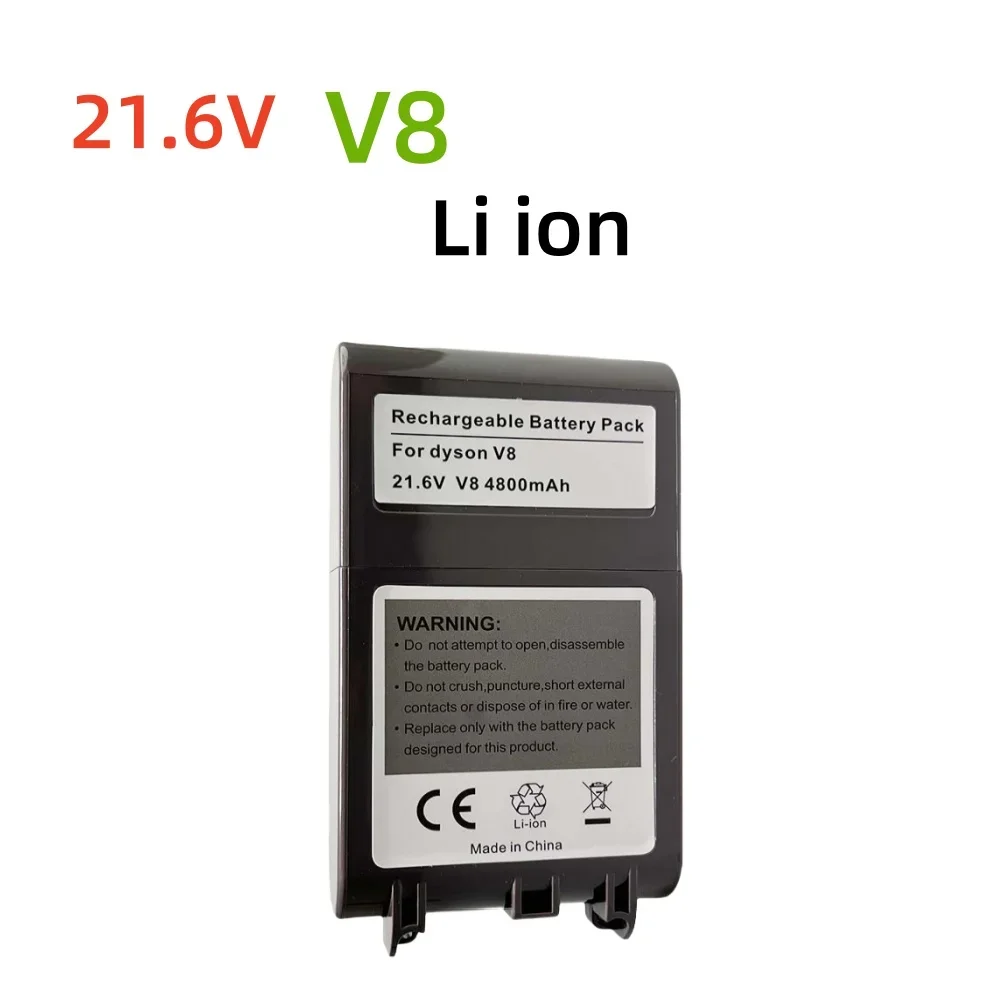 Batería de repuesto de 4800-12800mAh para Dyson 21,6 V Li-Ion con Dyson V8 Series V8 Absolute V8 Fluffy SV10, vacío sin cable