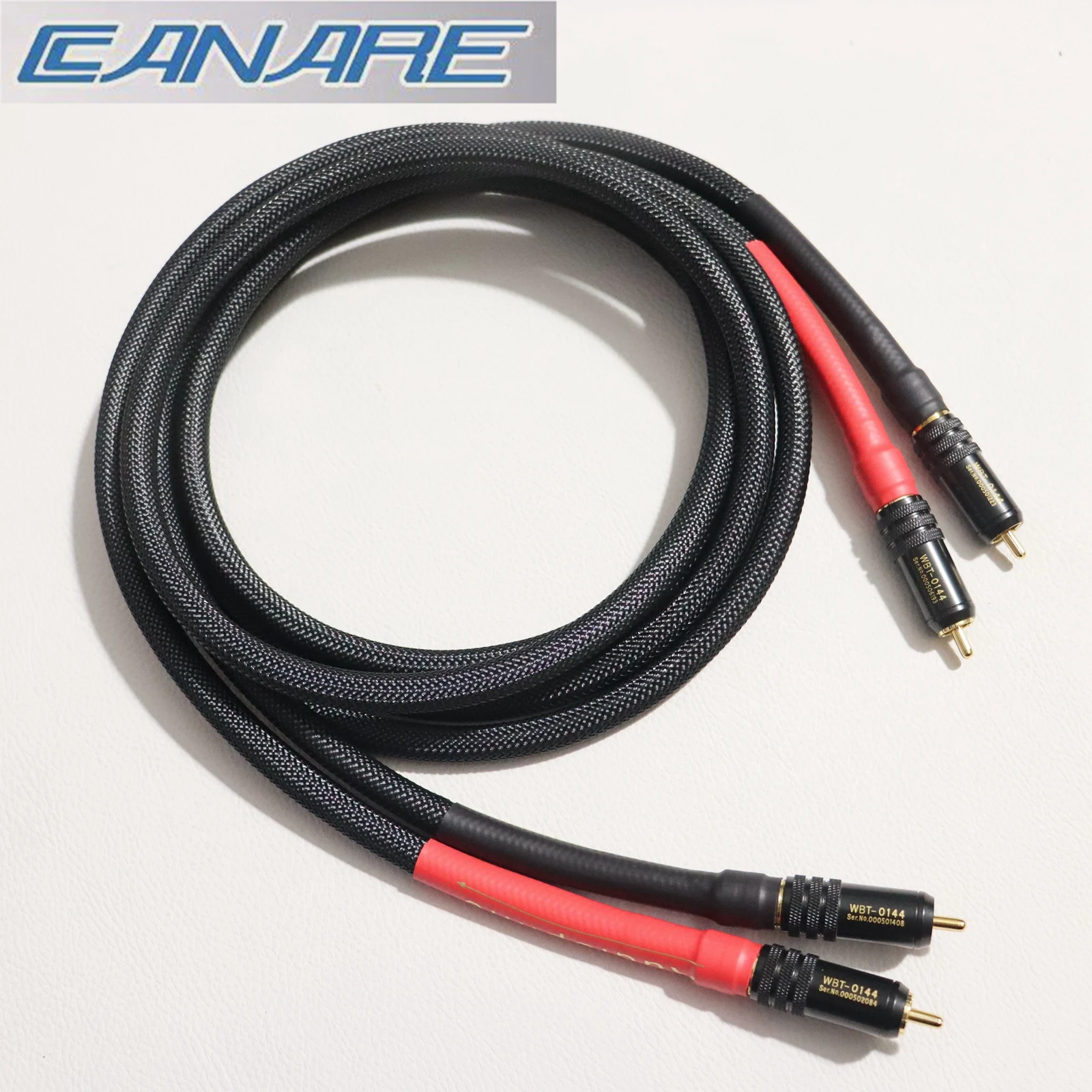 Canare Hi-fi audio 5N OFC 2RCA إلى 2 RCA كابل الصوت الذكور كابل RCA عالي الجودة مع قابس موصل RCA مطلي بالذهب WBT مصنوع في اليابان