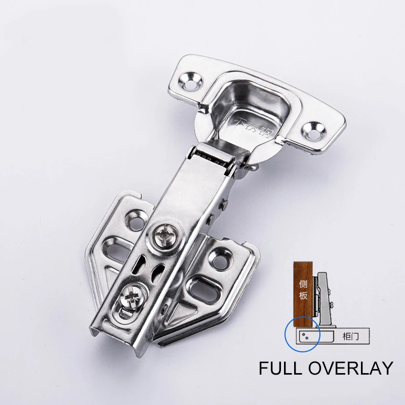 YUTOKO 1pcs Hinge Stainless Steel Door Hydraulic Hinges Damper Buffer Soft Close For Cabinet Door Cupboard Furniture Hardware