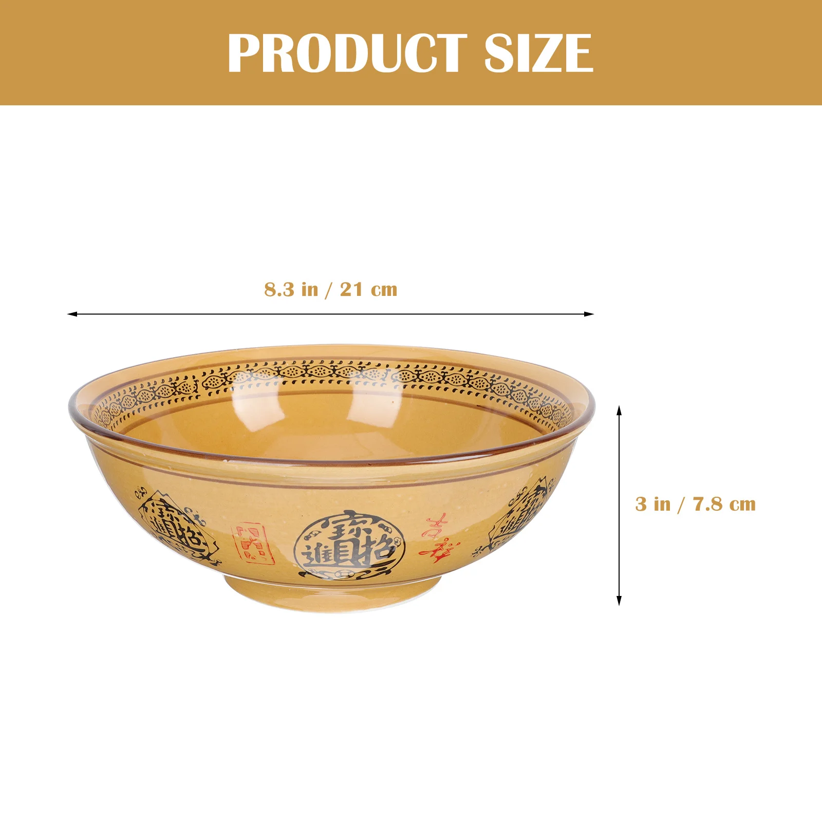

Premium Ceramic Ramen Bowl Chinese Style Kitchen Rice Cereal Bowl Practical Tableware Ceramic Cutlery