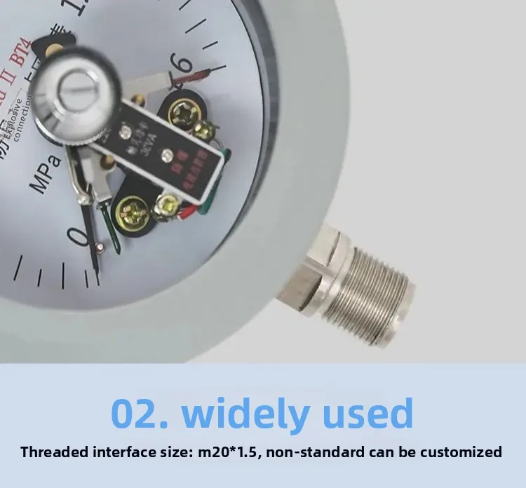 YTX‑100B Ex D IIB T4 Flameproof Electric Contact Gauge Pressure Switch For Gas Grinding Machine Worksite