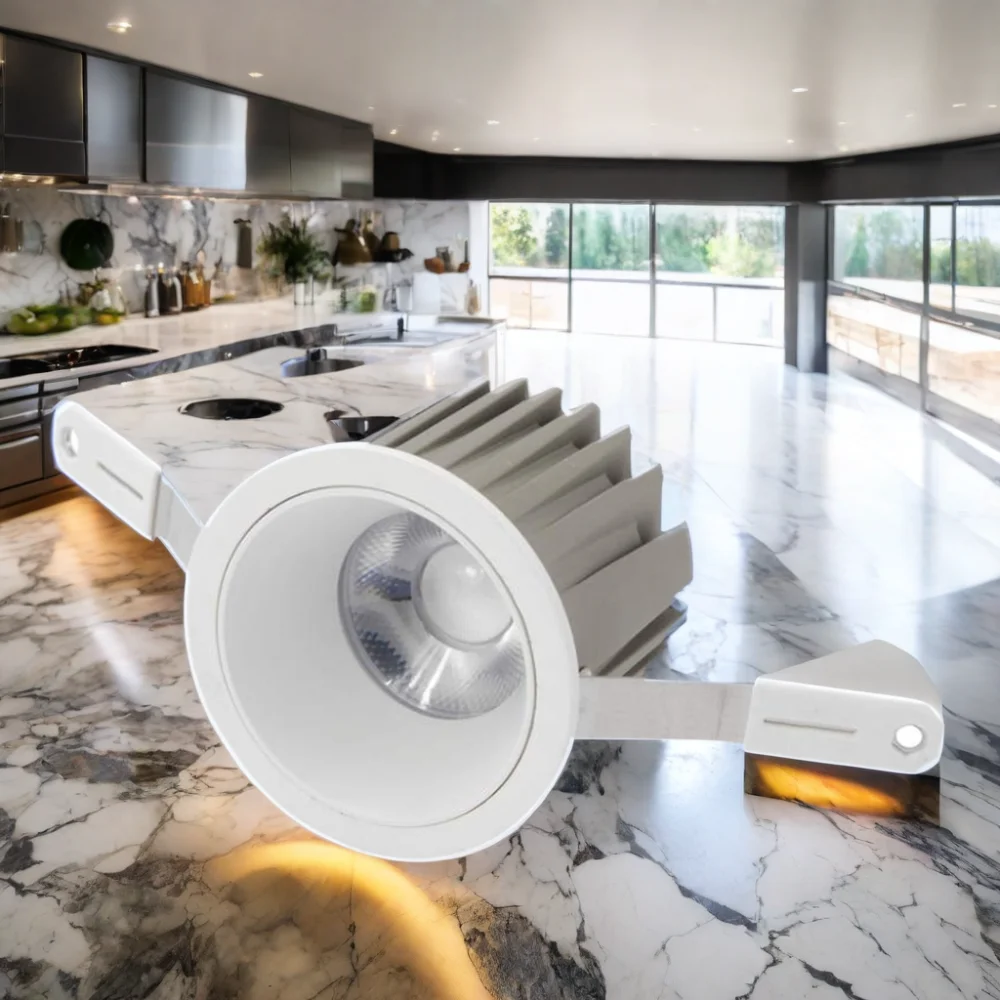10W Digital RGB & RGBW LED Downlight-Aluminum Industrial Design CRI 80 IP20 Dimmable Touch On/Off Switch