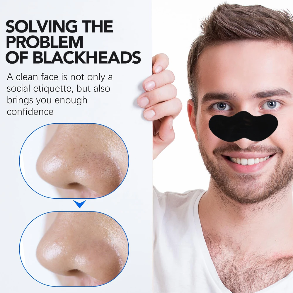 Bande dissolvant de points noirs pour le nez, nettoyage en profondeur, rétrécissement des pores, masque de traitement de l'acné, points noirs, bandes de soins pour la peau du visage, 10 à 60 pièces