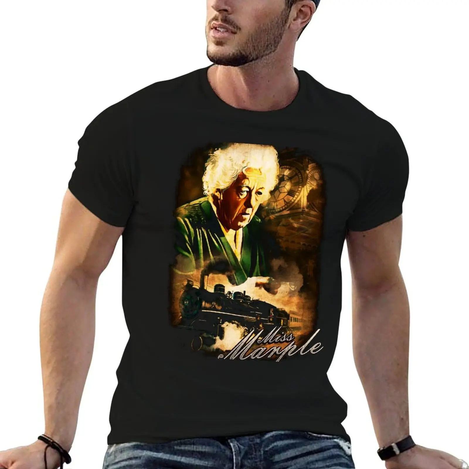 Camiseta clásica con diseño de Agatha Christie Miss Marple, camiseta para hombre, camisetas de diseñador para hombre, camiseta ajustada para hombre, camiseta de diseñador
