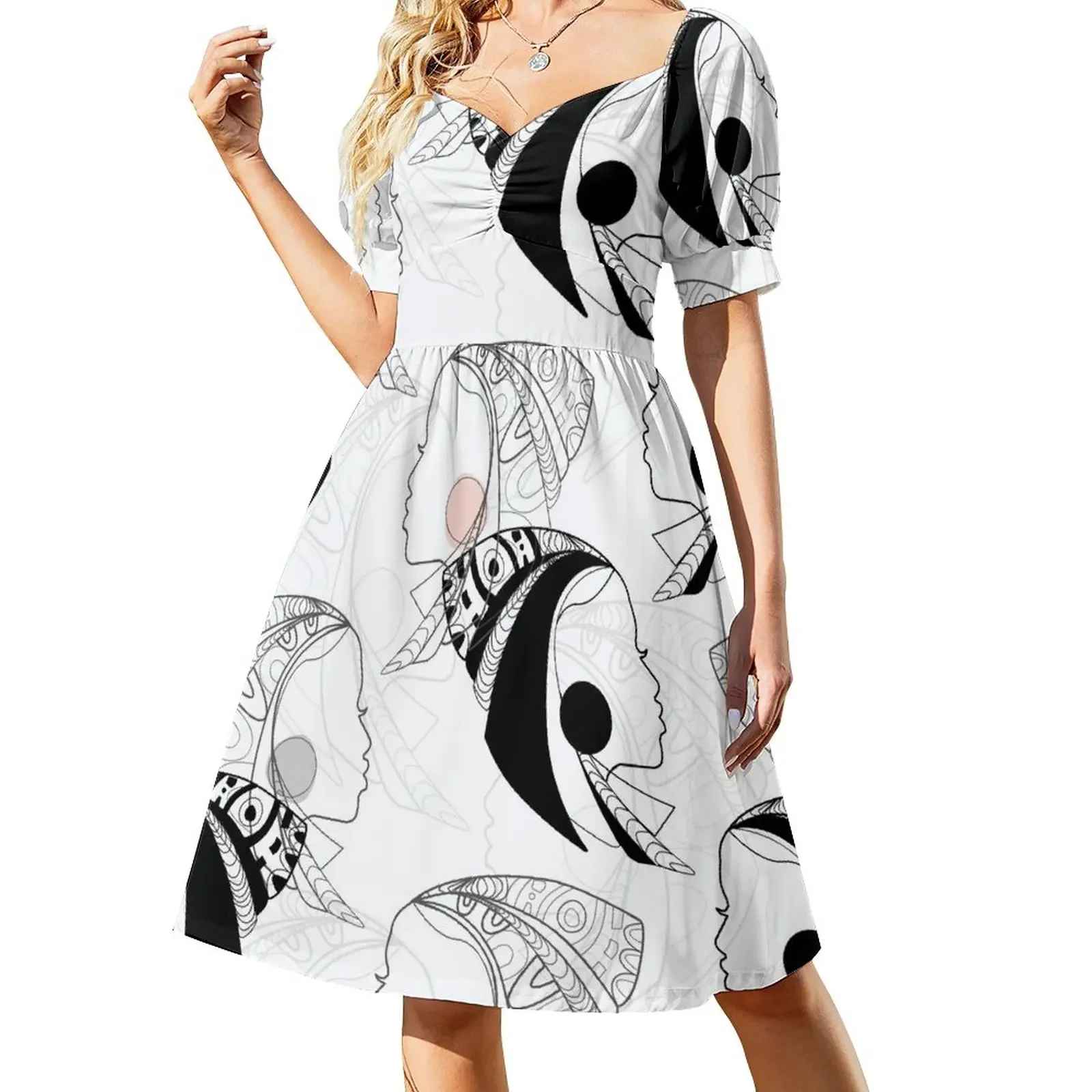 

Sisilia White Short-Sleeved Dress Dress women long sleeve dress women's evening 2025