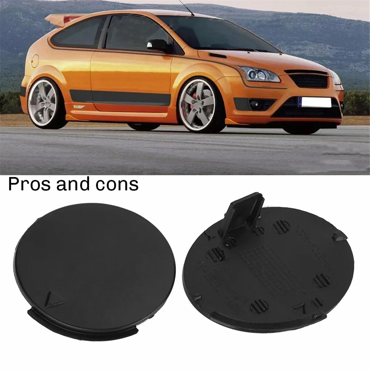 Front Bumper Tow Eye Hook Cover 17A989ABXWAA Fit For Ford MK2 2007-2011