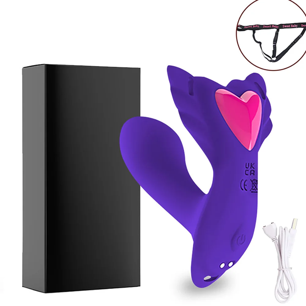 Wibrator do majtek sterowany aplikacją dla kobiet, wkładany dildo, 9 trybów wibracji, stymulator punktu G, wibrator motylkowy, masturbator, zabawki erotyczne.