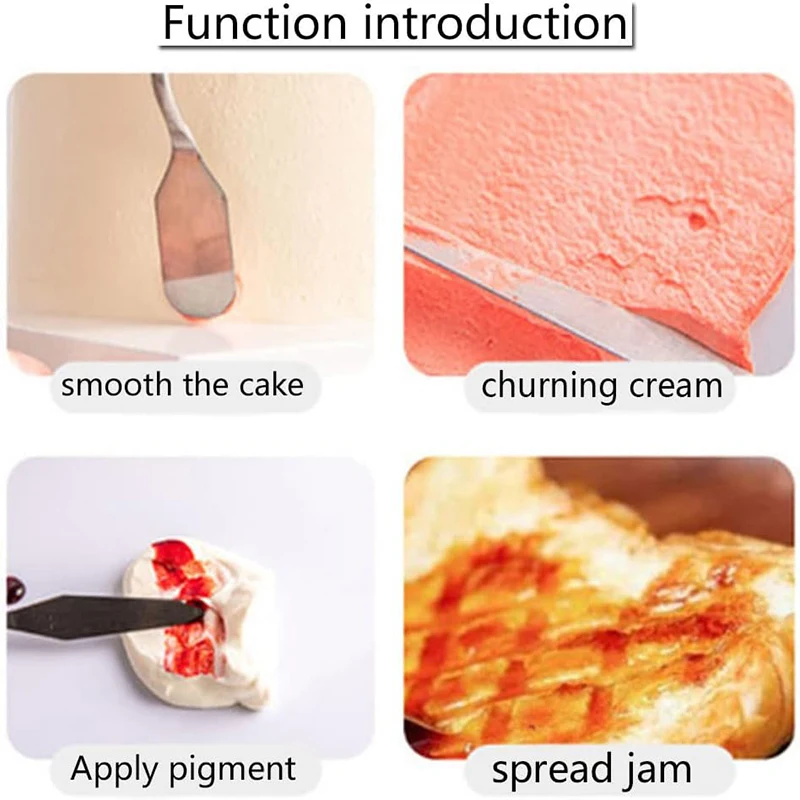 케이크 크림 뒤집개 세트, 스테인레스 스틸 페인팅 나이프 키트, 케이크 장식 도구 팔레트, 케이크 아이스 스크레이퍼 베이킹 도구, 5 개