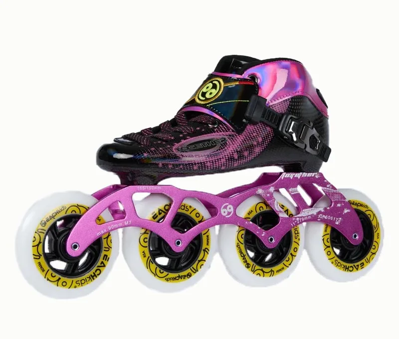 Eachkids 4 ruedas 85A precio bajo alta calidad zapatos de patines Unisex ruedas zapatos ruedas coloridas patines en línea 90mm/100mm