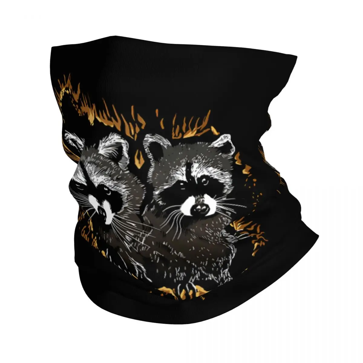 Cute Raccoon Bandana Neck Cover Wrap Scarf Balaclava Cycling Unisex Adult Breathable