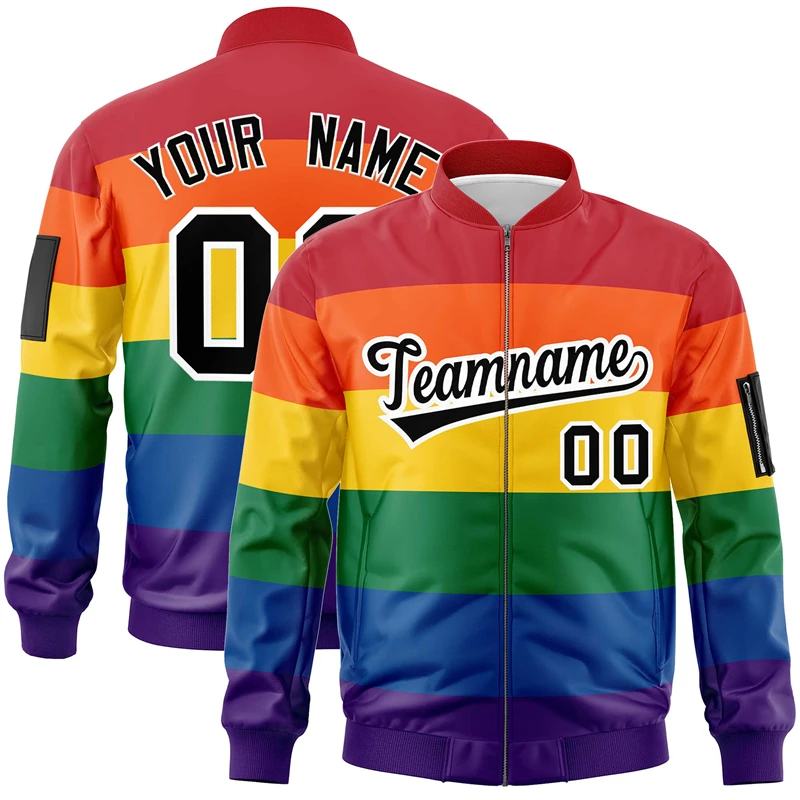 

Custom Jackets Blank Winter Coats Custom LGBT Varsity Bomber Baseball Letterman Plus Size Men's Jackets